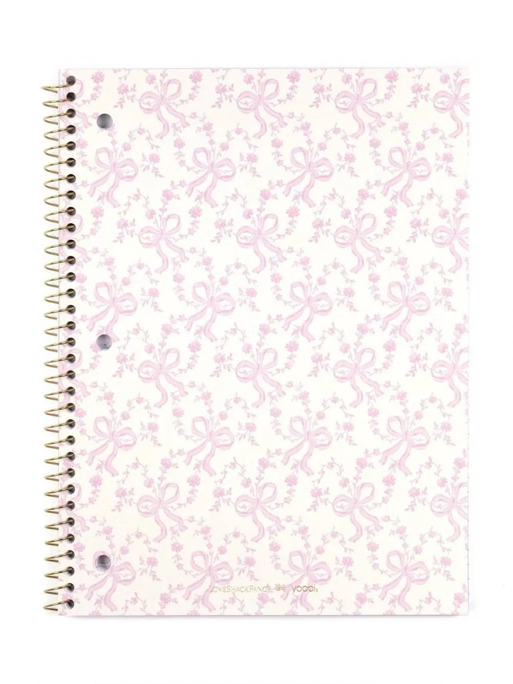 LoveShackFancy x Target - Yoobi Coquette Bow College Ruled 1 Subject Notebook 8